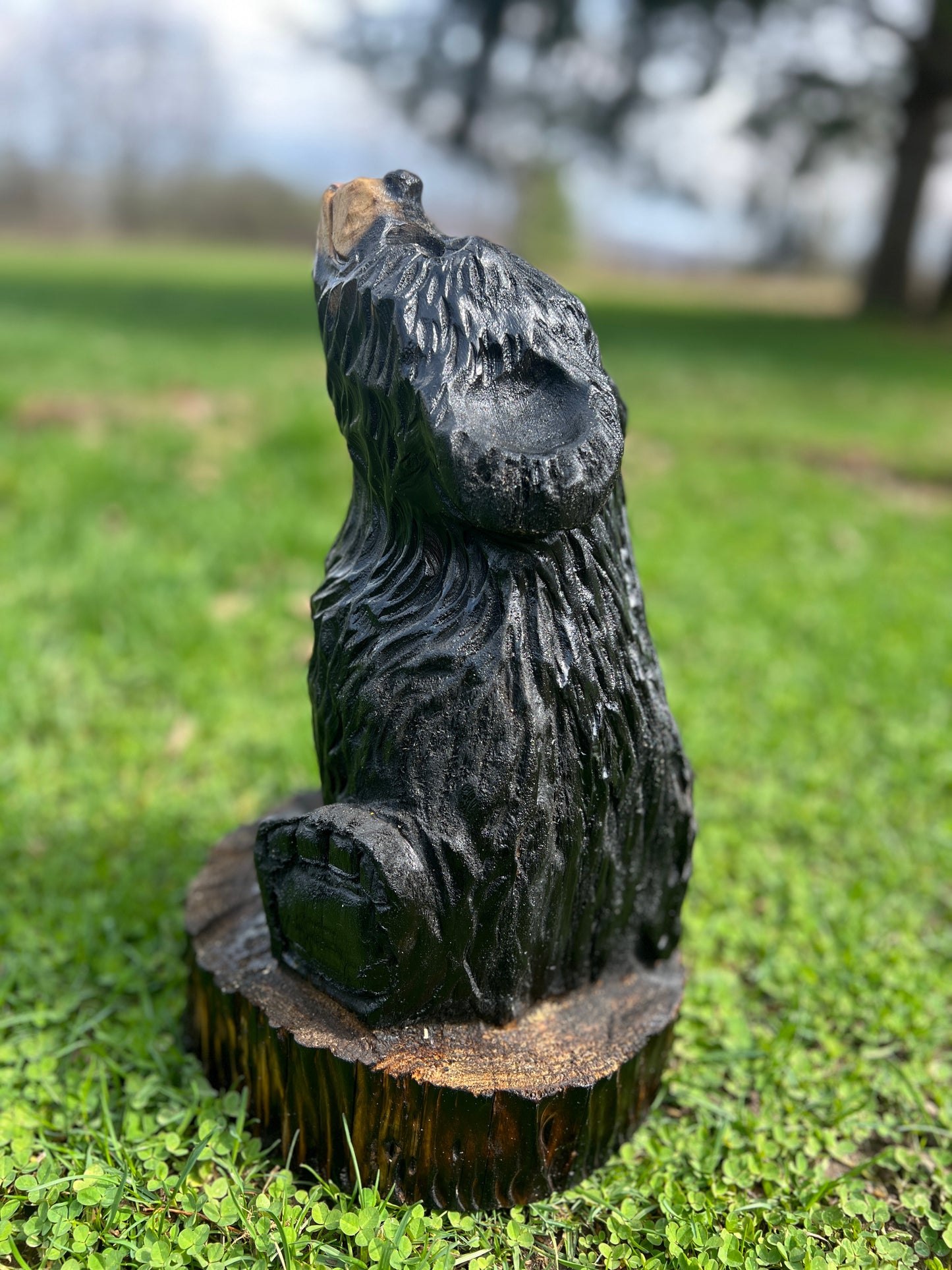 Hand-Carved Silly Bear