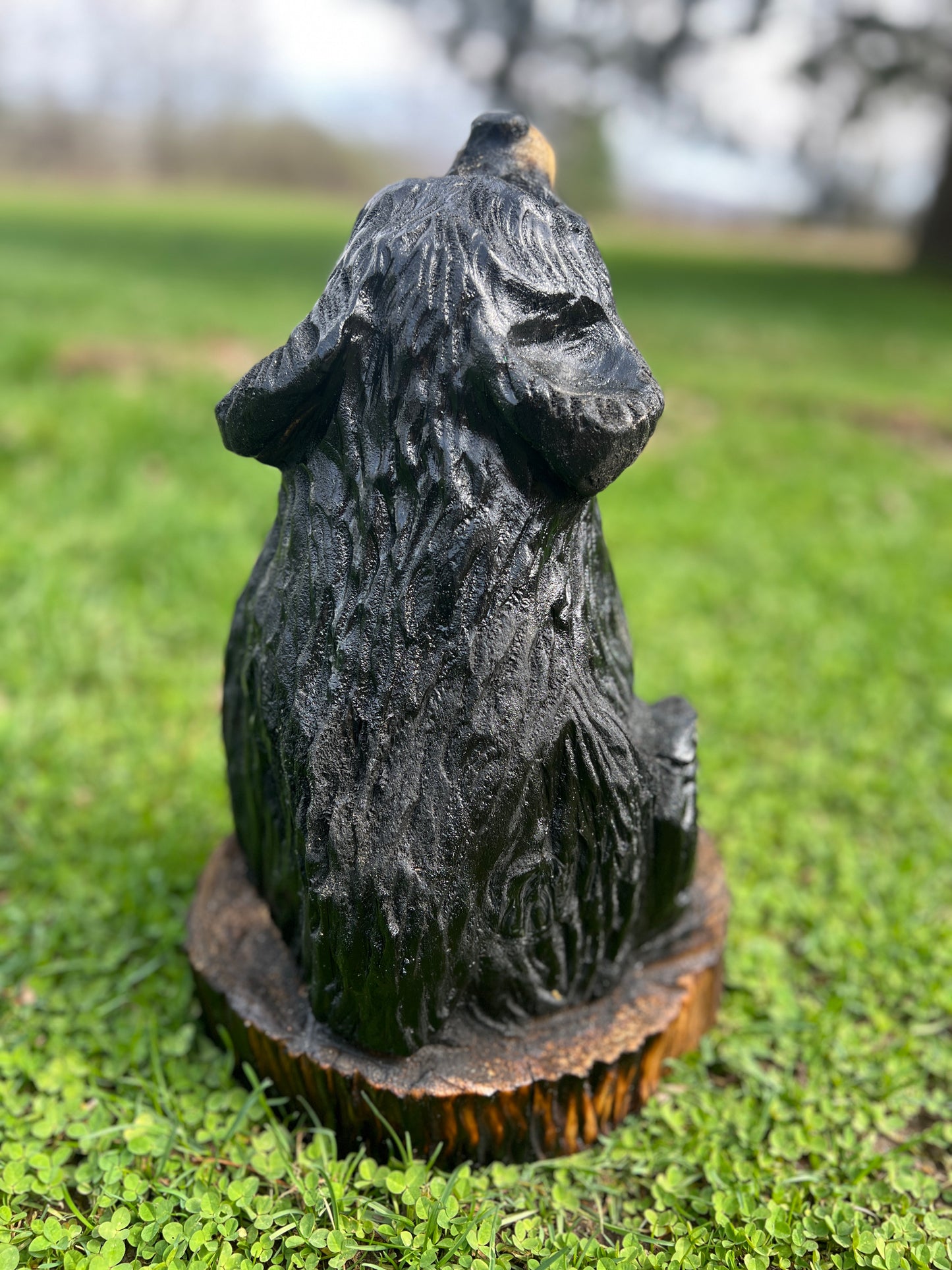 Hand-Carved Silly Bear