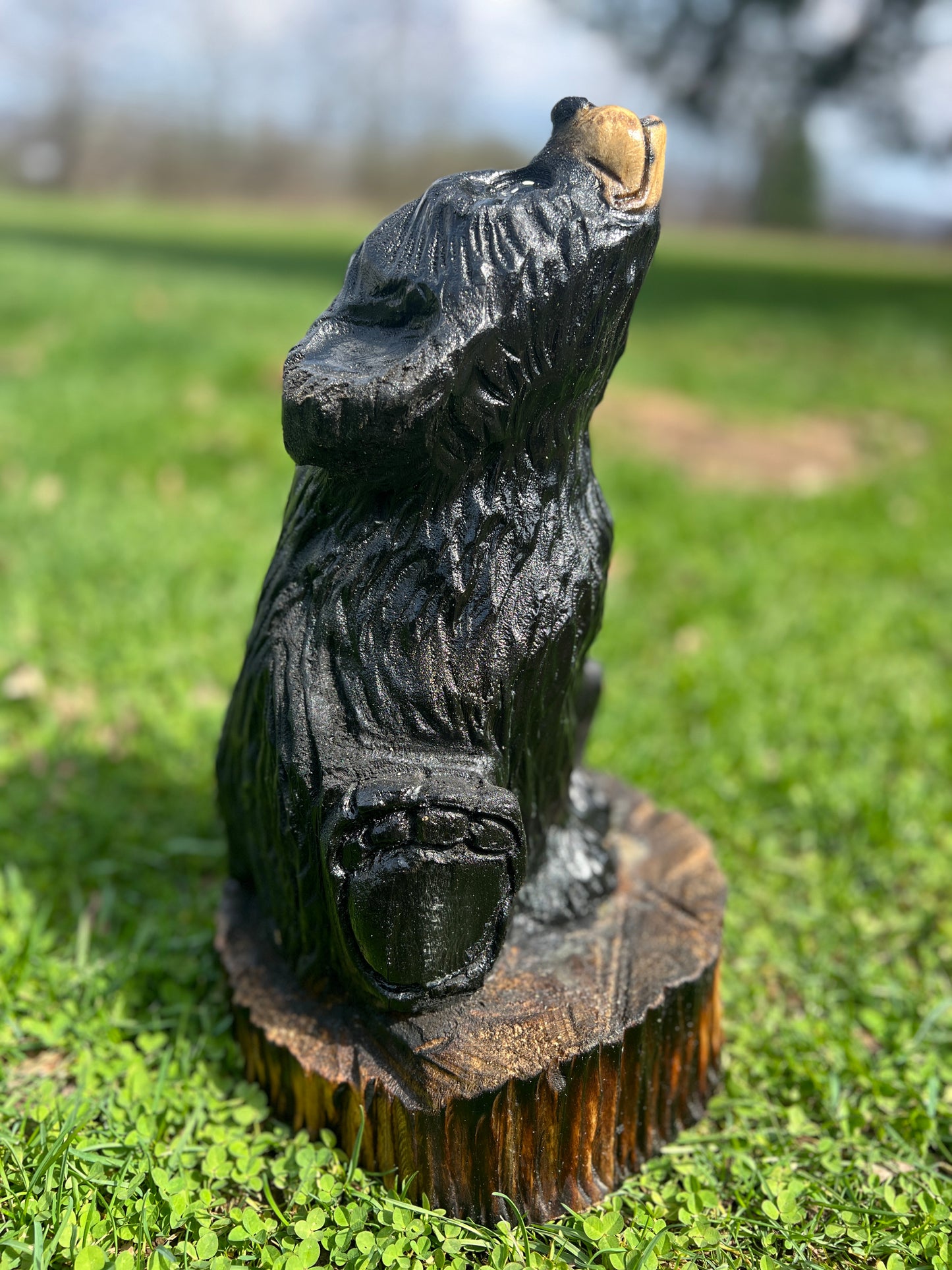 Hand-Carved Silly Bear