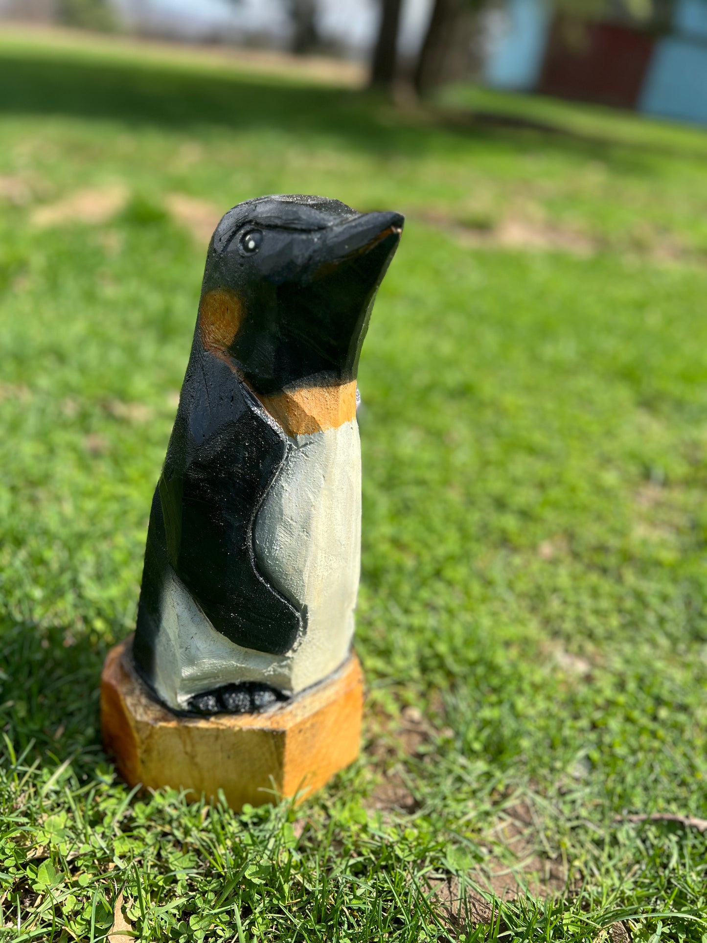 Penguin Chainsaw Carving