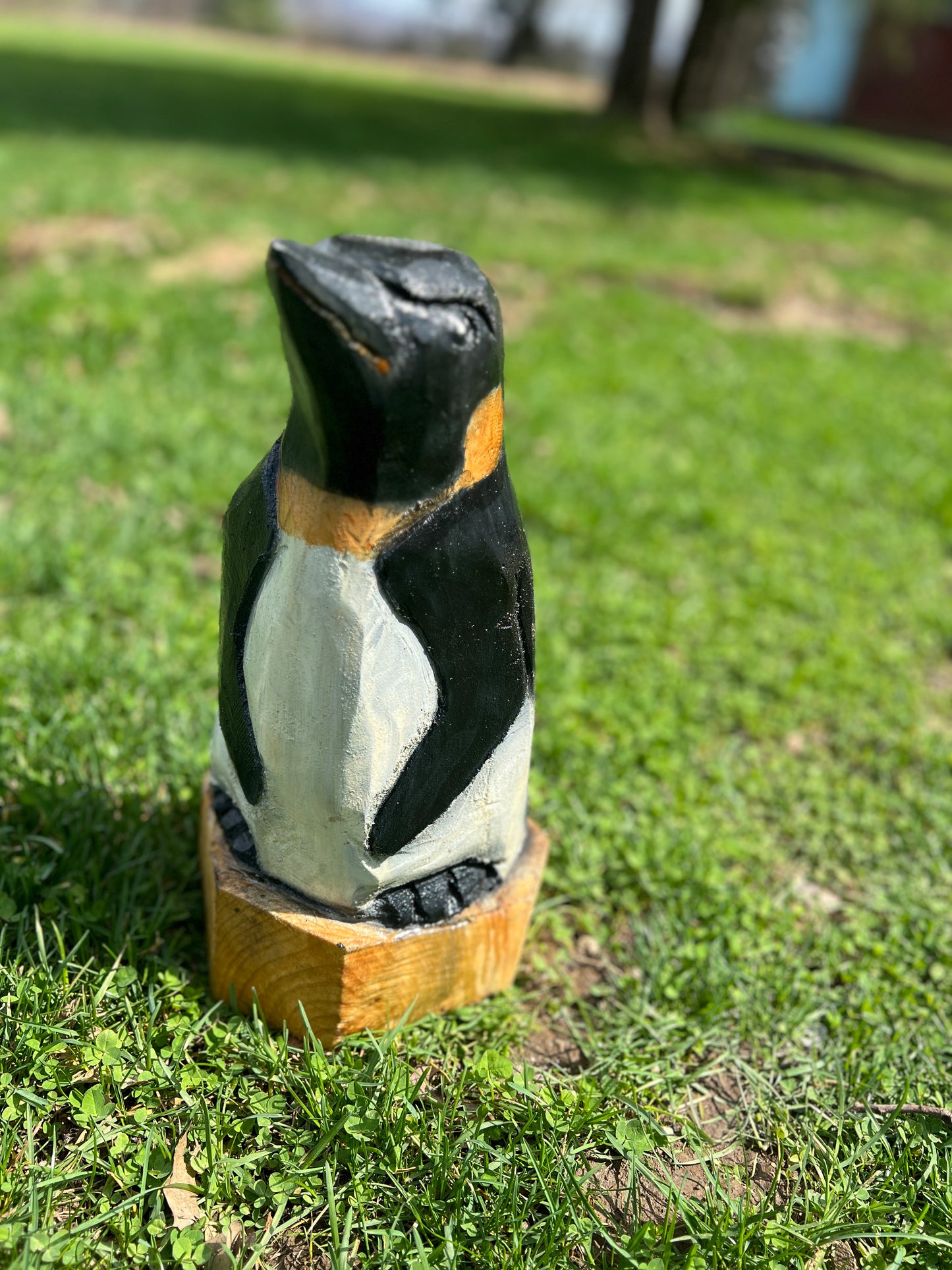 Penguin Chainsaw Carving