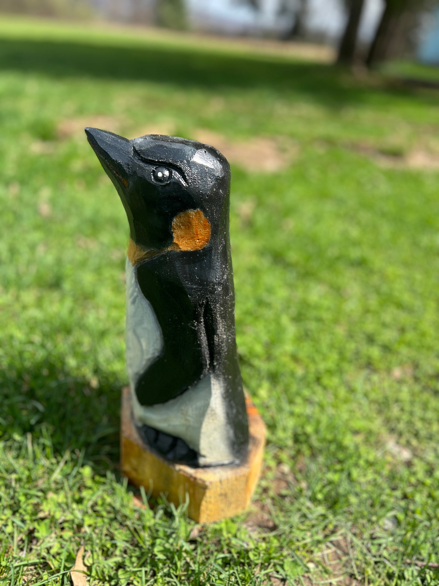 Penguin Chainsaw Carving