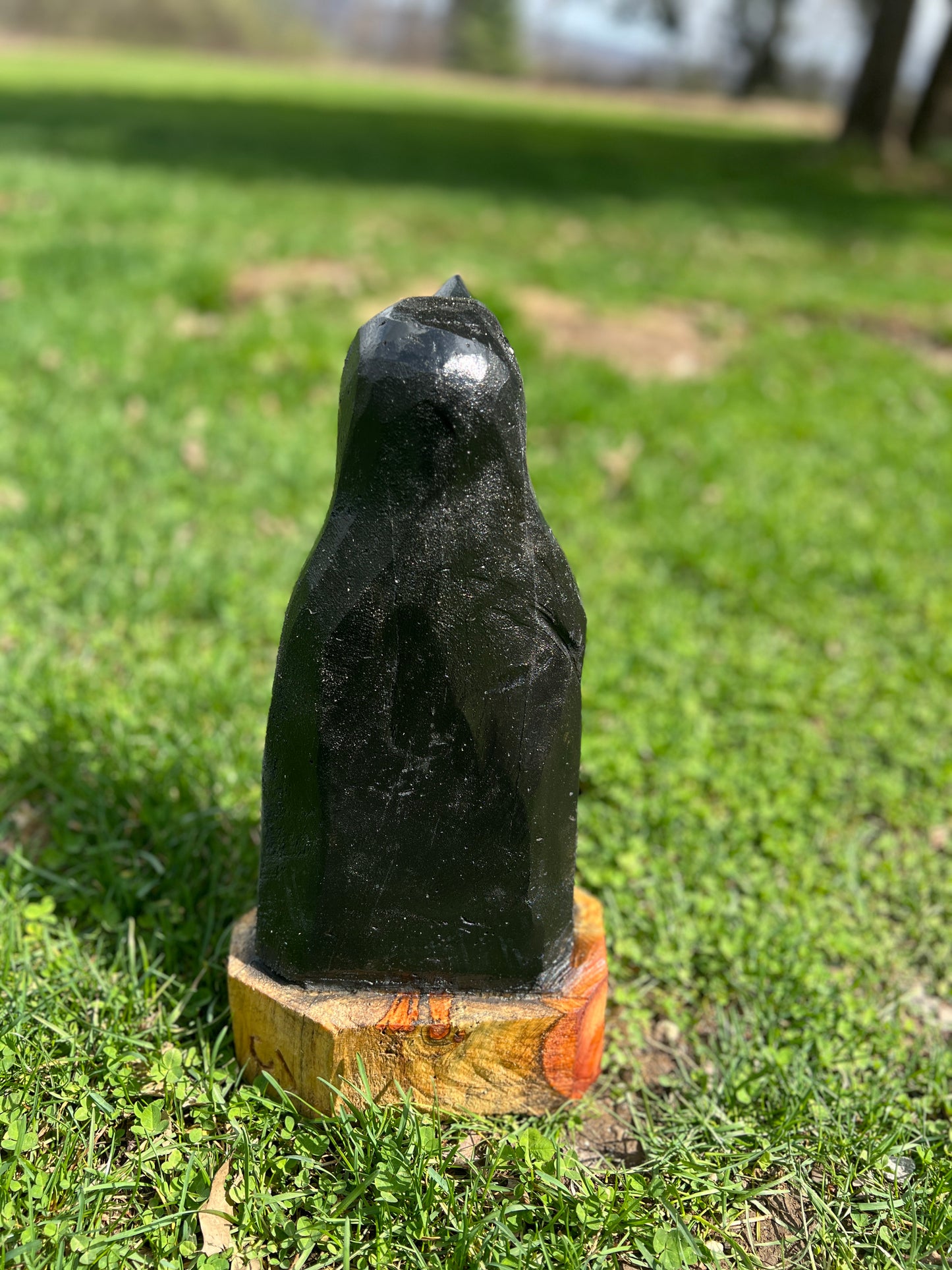 Penguin Chainsaw Carving