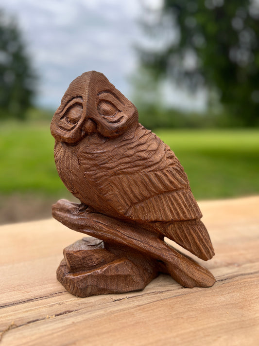 Chainsawjenna owl - made out of catalpa