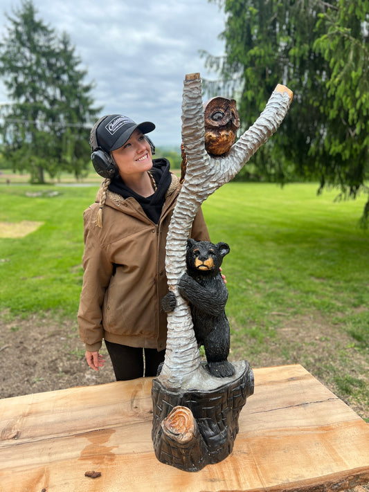 Chainsawjenna- owl & bear friend