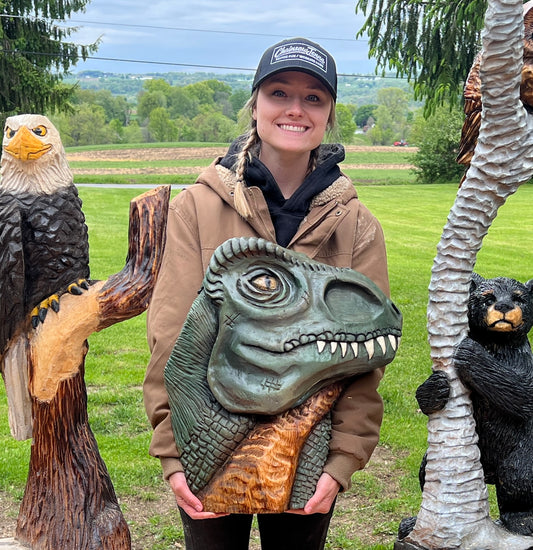 Chainsawjenna- Trex head wall hanger