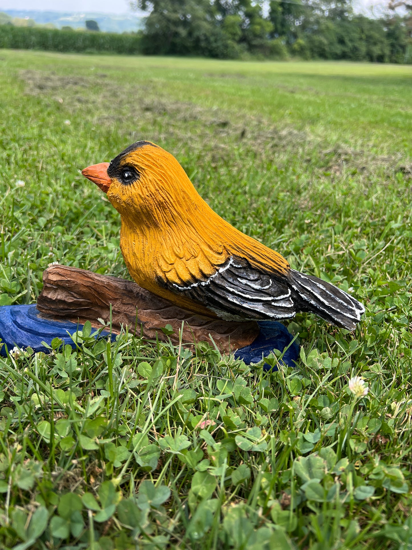Golden Finch Carving