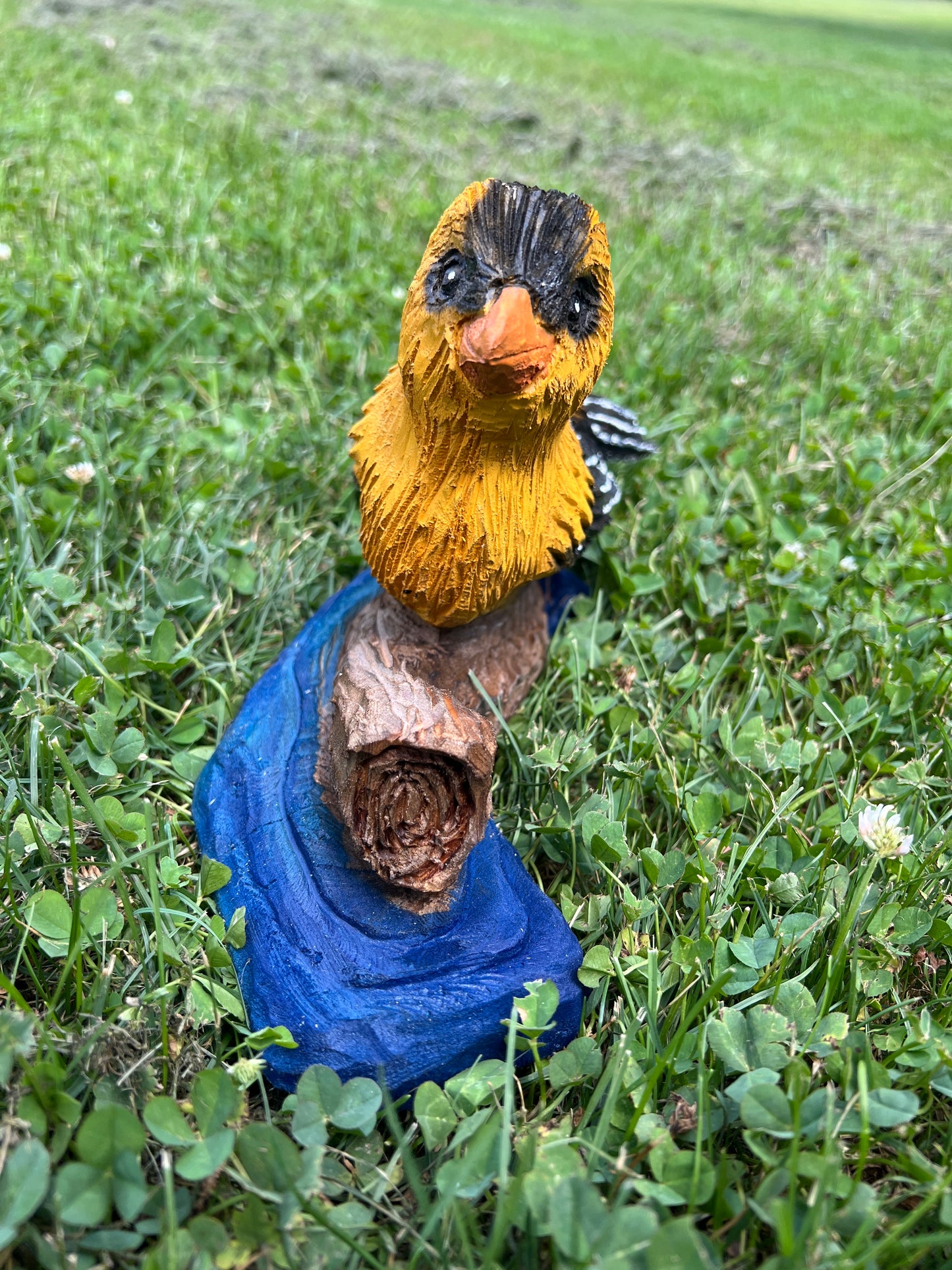 Golden Finch Carving