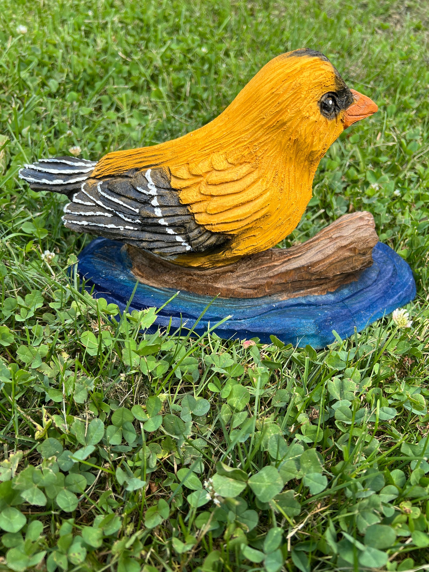 Golden Finch Carving