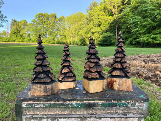 ChainsawJenna - Christmas Tree Set Of 4 (Natural)