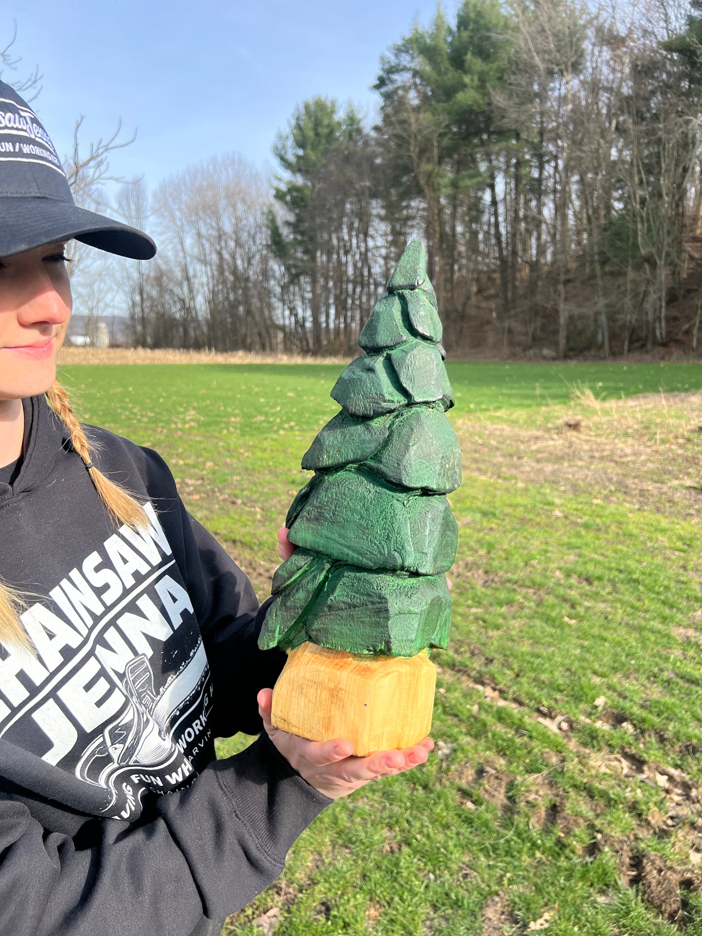 Hand-Carved Chainsaw Tree