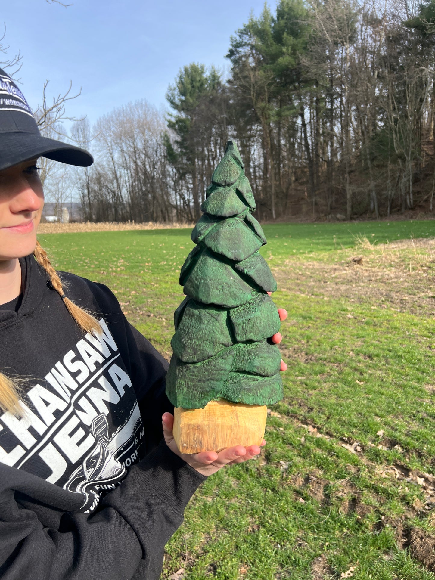 Hand-Carved Chainsaw Tree
